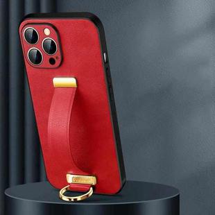 For iPhone 14 Pro SULADA Cool Series PC + Leather Texture Skin Feel Phone Case(Red)