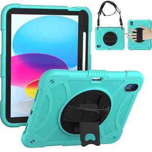 For iPad 10th 10.9 2022 Rotary Grab Silicone And PC Tablet Case(Mint Green)
