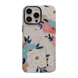 For iPhone 14 Dual-side Laminating TPU Phone Case(Rich Flower)