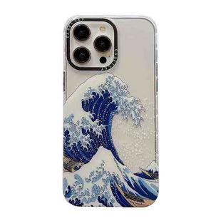 For iPhone 14 Pro Dual-side Laminating TPU Phone Case(Waves)