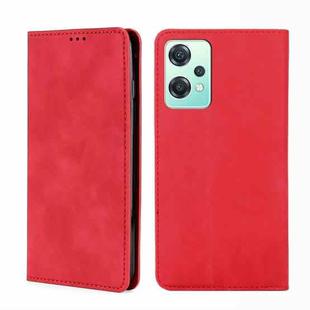 For OPPO K10x 5G Skin Feel Magnetic Horizontal Flip Leather Phone Case(Red)