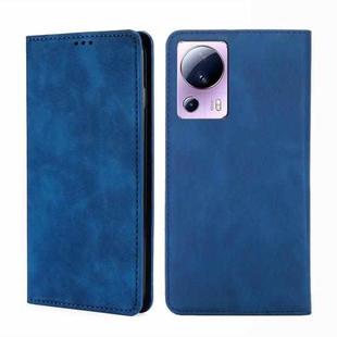 For Xiaomi Civi 2 5G Skin Feel Magnetic Horizontal Flip Leather Phone Case(Blue)