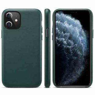 For iPhone 11 Lamb Grain PU Back Cover Phone Case(Dark Green)