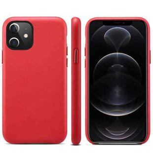For iPhone 11 Lamb Grain PU Back Cover Phone Case(Red)
