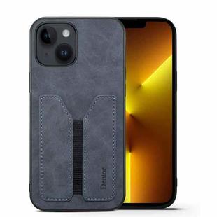 For iPhone 13 Pro Max Denior DV Elastic Card PU Back Cover Phone Case(Grey)