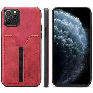For iPhone 11 Pro Denior DV Elastic Card PU Back Cover Phone Case(Red)