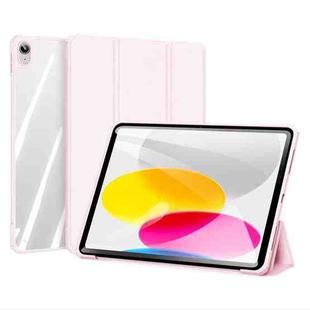 For iPad 10th Gen 10.9 2022 DUX DUCIS Copa Series Smart Leather Tablet Case(Pink)