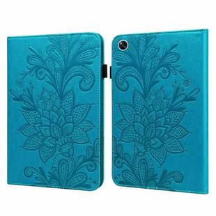 For OPPO Pad Air 2022 Lace Flower Embossing Pattern Leather Tablet Case(Blue)