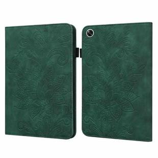 For OPPO Pad Air 2022 Lace Flower Embossing Pattern Leather Tablet Case(Green)