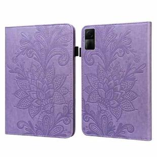 For Xiaomi Redmi Pad 10.61 Lace Flower Embossing Pattern Leather Tablet Case(Purple)