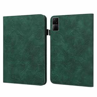 For Xiaomi Redmi Pad 10.61 Lace Flower Embossing Pattern Leather Tablet Case(Green)