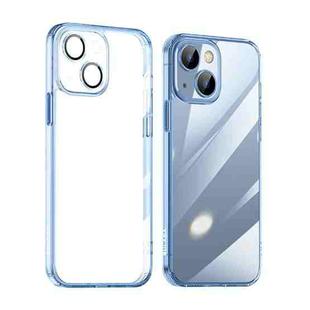 For iPhone 14 SULADA Crystal Steel Series TPU Transparent Phone Case(Blue)