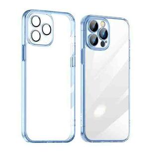 For iPhone 14 Pro SULADA Crystal Steel Series TPU Transparent Phone Case(Blue)