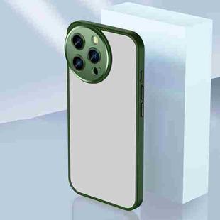 For iPhone 12 Pro Charming Eye Series Lens Protector Skin Frosted Phone Case(Green)