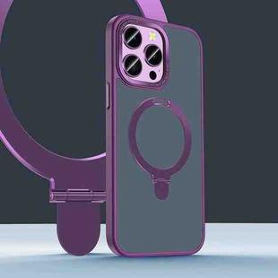For iPhone 14 Pro Max Yadun Holder Magsefe Phone Case(Purple)
