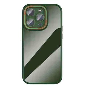 For iPhone 14 Ming Shield Series High Transparent Solid Color Phone Case(Green)