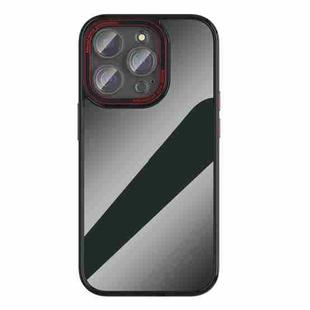 For iPhone 14 Ming Shield Series High Transparent Solid Color Phone Case(Black)