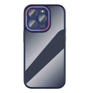 For iPhone 13 Pro Ming Shield Series High Transparent Solid Color Phone Case(Dark Blue)