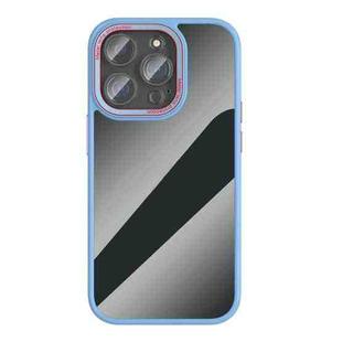 For iPhone 12 Ming Shield Series High Transparent Solid Color Phone Case(Sierra Blue)