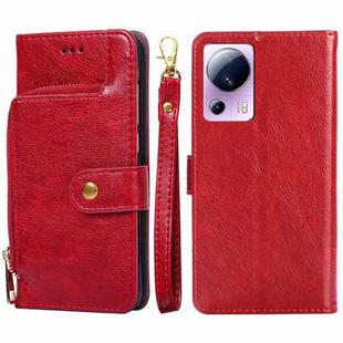 For Xiaomi Civi 2 5G Zipper Bag Leather Phone Case(Red)