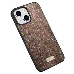 For iPhone 14 SULADA PC+TPU Leather Glitter Phone Case(Color)