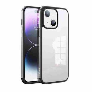 For iPhone 14 SULADA Metal Frame + Nano Glass + TPU Phone Case(Silver)