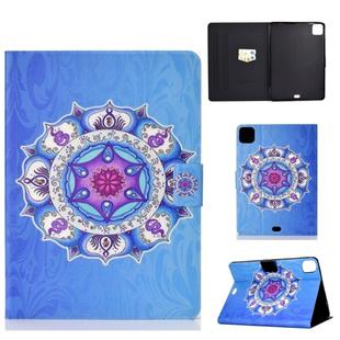 For iPad Pro 11 (2020) Electric Sewing Thread Horizontal Painted TPU Flat Leather Tablet Case with Sleep Function & Pen Cover & Anti Skid Strip & Card Slot & Holder(Gyro)