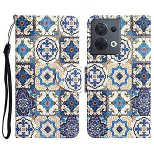For OPPO Reno8 Colored Drawing Leather Phone Case(Vintage Totem)
