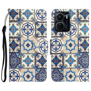 For vivo Y16 Colored Drawing Leather Phone Case(Vintage Totem)