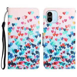 For Xiaomi Redmi A1 Colored Drawing Leather Phone Case(Heart)