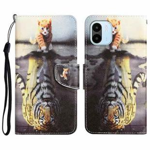 For Xiaomi Redmi A1 Colored Drawing Leather Phone Case(Tiger)