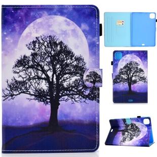 For iPad Pro 11 (2020) Sewing Thread Horizontal Painted Flat Leather Tablet Case with Sleep Function & Pen Cover & Anti Skid Strip & Card Slot & Holder(Life Tree)