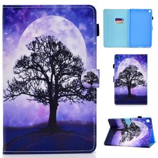 For Galaxy Tab S6 Lite Sewing Thread Horizontal Painted Flat Leather Case with Sleep Function & Pen Cover & Anti Skid Strip & Card Slot & Holder(Life Tree)
