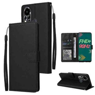 For Infinix Note 11s Multifunctional Horizontal Flip Leather Case with Three Card Slot(Black)