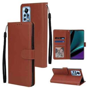 For Infinix Note 11 Pro Multifunctional Horizontal Flip Leather Case with Three Card Slot(Brown)