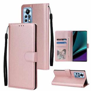 For Infinix Note 11 Pro Multifunctional Horizontal Flip Leather Case with Three Card Slot(Rose Gold)