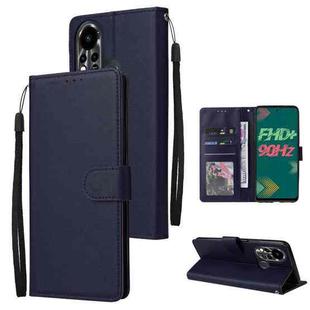 For Infinix Hot 11s Multifunctional Horizontal Flip Leather Case with Three Card Slot(Navy Blue)