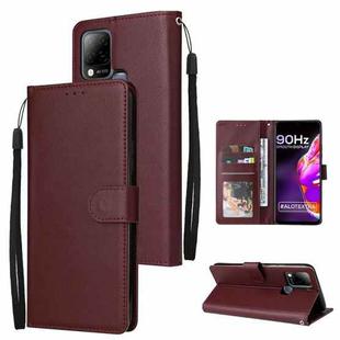 For Infinix Hot 10s Multifunctional Horizontal Flip Leather Case with Three Card Slot(Wine Red)