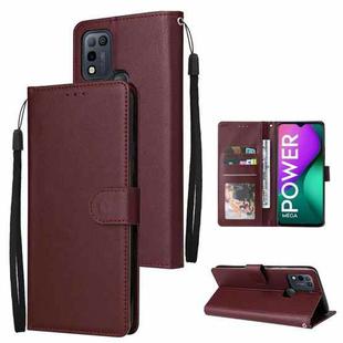 For Infinix Smart 5 Multifunctional Horizontal Flip Leather Case with Three Card Slot(Wine Red)