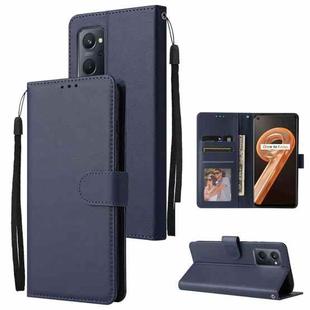 For Realme 9i Multifunctional Horizontal Flip Leather Case with Three Card Slot(Navy Blue)