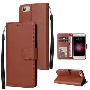 For vivo Y53 Multifunctional Horizontal Flip Leather Case with Three Card Slot(Brown)