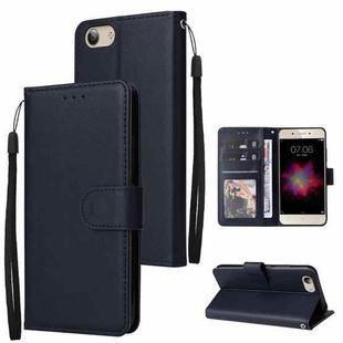 For vivo Y53 Multifunctional Horizontal Flip Leather Case with Three Card Slot(Navy Blue)