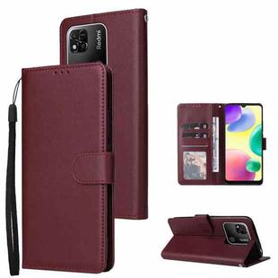 For Xiaomi Redmi 10C Multifunctional Horizontal Flip Leather Case with Three Card Slot(Brown)