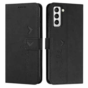 For Samsung Galaxy S23 5G Skin Feel Heart Pattern Leather Phone Case(Black)