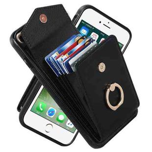 For iPhone 8 Plus / 7 Plus Anti-theft RFID Card Slot Phone Case(Black)