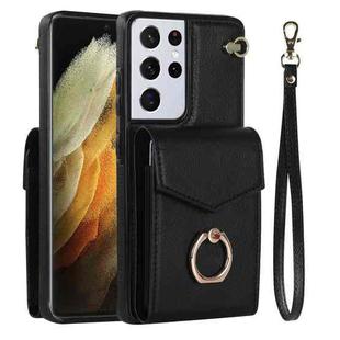 For Samsung Galaxy S22 5G Anti-theft RFID Card Slot Phone Case(Black)