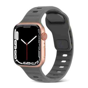 Sports Silicone Watch Band for Apple Watch Ultra 49mm / Series 8&7 45mm / SE 2&6&SE&5&4 44mm / 3&2&1 42mm(Grey)