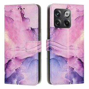 For OnePlus Ace Pro Painted Marble Pattern Leather Phone Case(Purple)