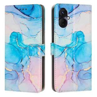 For Tecno Camon 19 Neo Painted Marble Pattern Leather Phone Case(Pink Green)