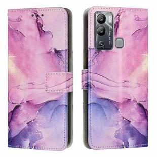 For Infinix Hot 12i Painted Marble Pattern Leather Phone Case(Purple)